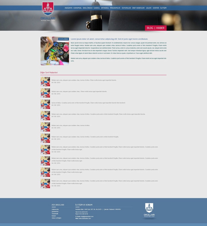 UX Ajans Yazılım ve Medya Hizmetleri Ata Okulları, Web Tasarım ve Yazılım Projesi-3