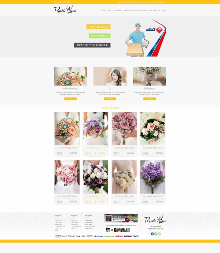 UX Ajans Yazılım ve Medya Hizmetleri Runkli Adams Çiçek Buketi, E-Ticaret Yazılım Projesi-2