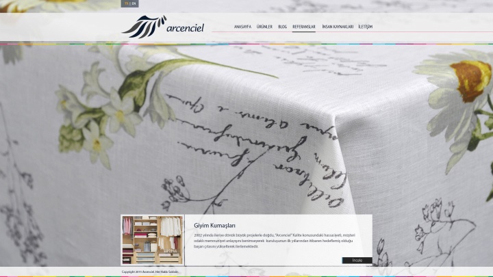 Arcenciel Tekstil Web Tasarım Projesi
