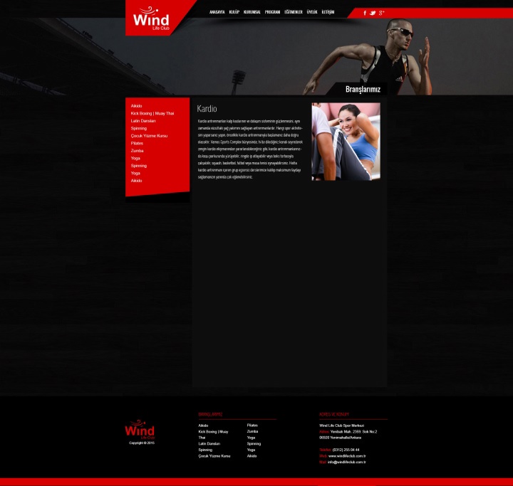UX Ajans Yazılım ve Medya Hizmetleri Wind Life Spor Club, Web Yazılım ve Web Tasarım Projesi-2