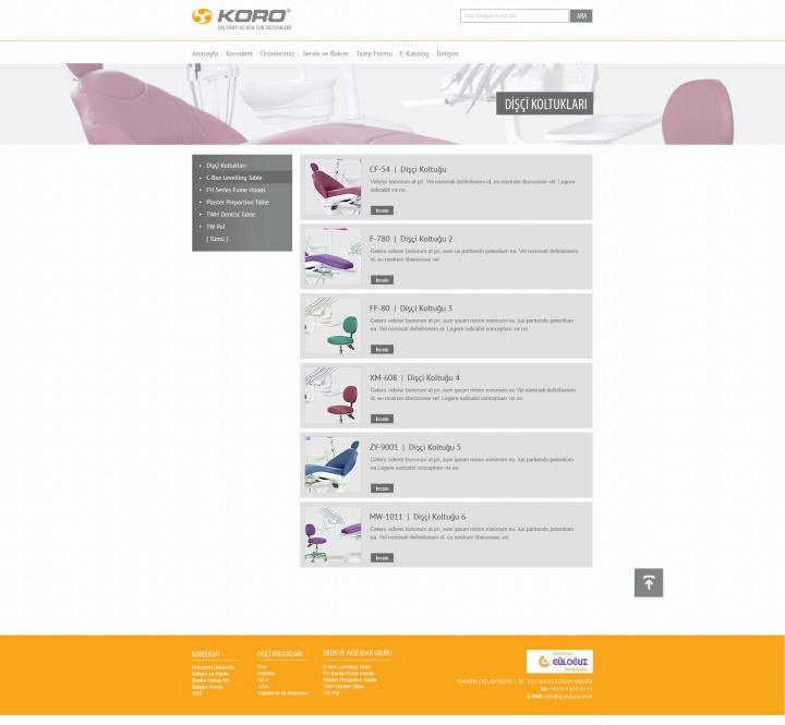 UX Ajans Yazılım ve Medya Hizmetleri Koro Dent Dişçi Koltukları, Web Tasarım ve Web Yazılım Projesi-3