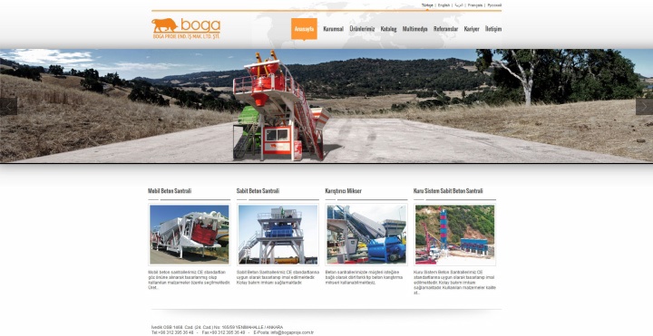 Boğa Proje - Boğa Makina Web Site Tasarım & Yazılım Danışmanlığı Projesi