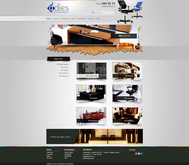 Dies Ofis Mobilyaları Web Tasarım ve Web Yazılım Projesi